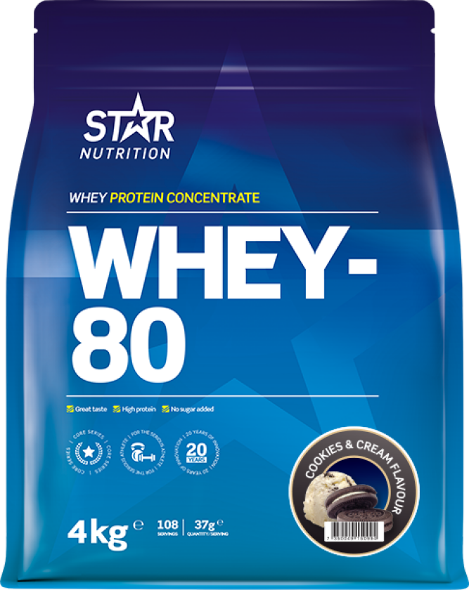 Whey-80 Myseprotein 4 kg