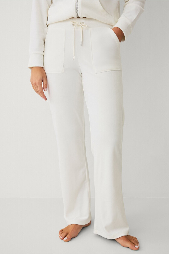 Bukser i velur - Hvit