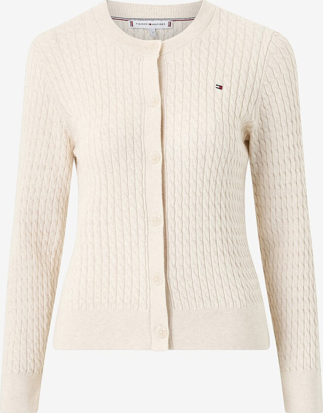 Kardigan CO Cable Fine GG LS C-nk - Hvit