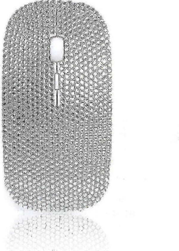 10 Ones Design Bling Trådløs Mus Glitrende, Sølv Rhinestone Glitter Trådløs Datamus Med