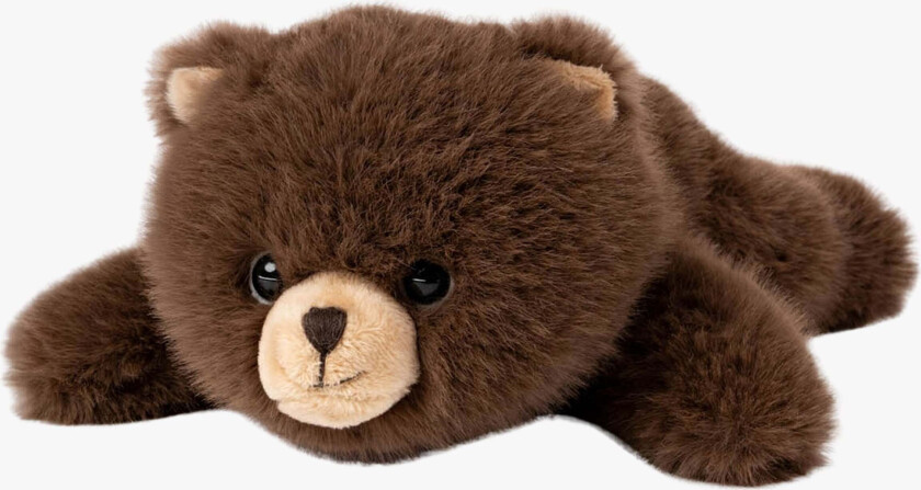 Kosedyr Liggende Bjørn 28 cm, Brun - Kosedyr