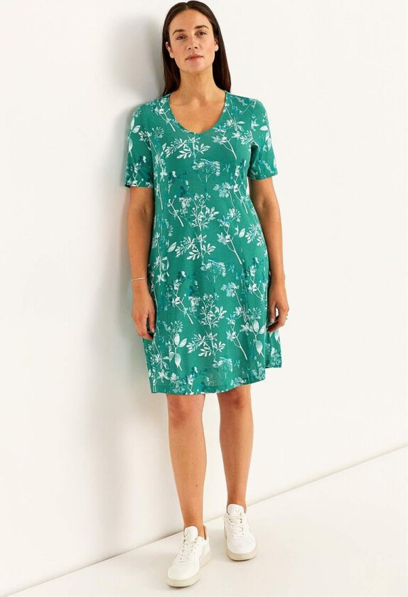 Mønstret Jersey-kjole med lommer