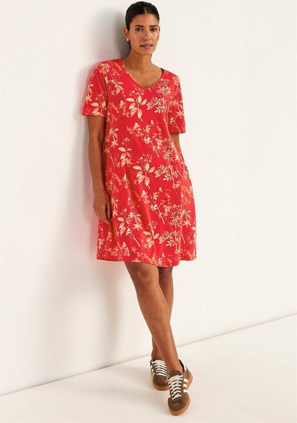 Mønstret Jersey-kjole med lommer