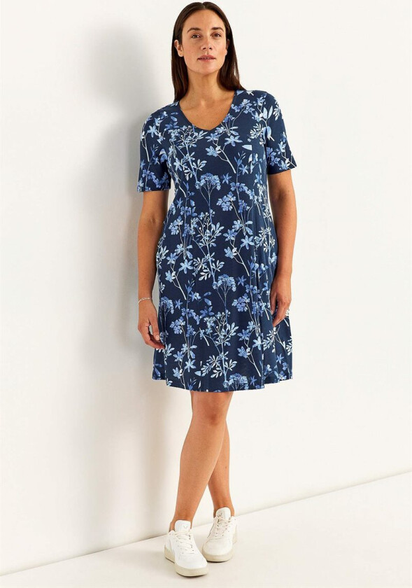 Mønstret Jersey-kjole med lommer