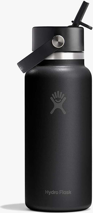 Flaske Hydro Flask 946ml Wide Flex Straw Cap Black Universal
