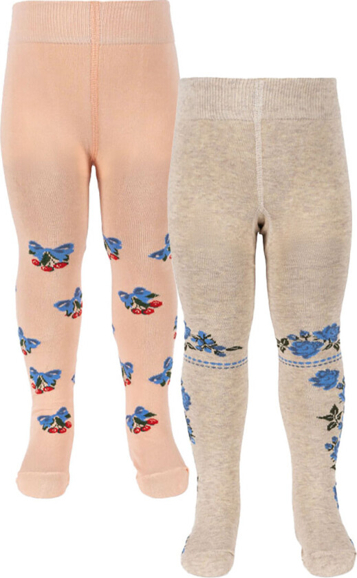 Bilde av Strømpebukser - Jacquard - 2-pack - Amarena/Tramont - - 92/98 - Strømpebukser