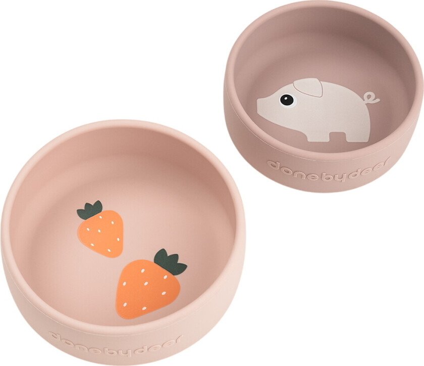 Skål - 2-pack - Silikon - Pigee - Pulver - - OneSize - Skål