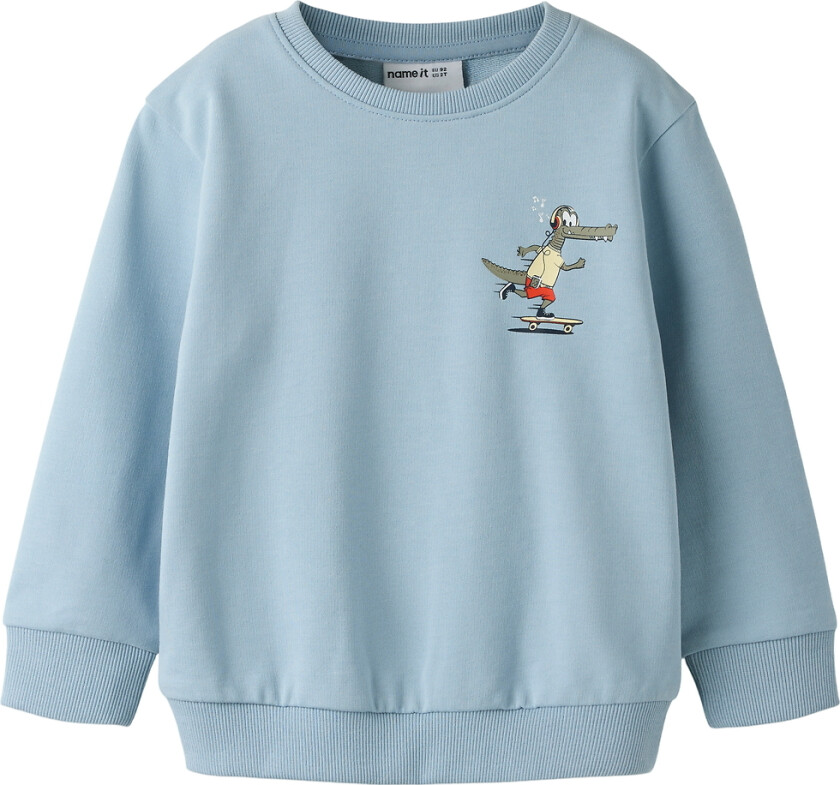 Collegegenser - NmmValexander - Blue Tåke/Skøyteløper - - 2 år (92) - Collegegenser