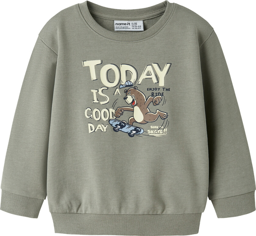 Collegegenser - NmmValexander - Shadow/Bear Skøyter - - 2 år (92) - Collegegenser