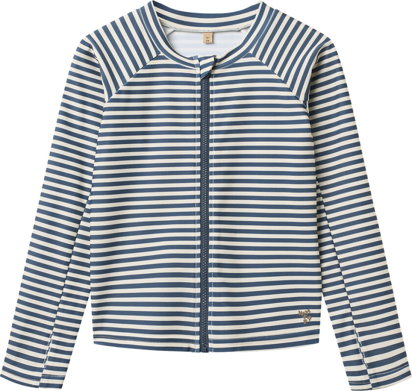 Badetop - UV40+ - Zip - Ada - Blue Stripe - - 7 år (122) - Badetøy