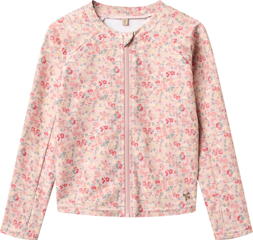 Badetop - UV40+ - Glidelås - Ada - Powder Blomster And Skj - - 4 år (104) - Badetøy