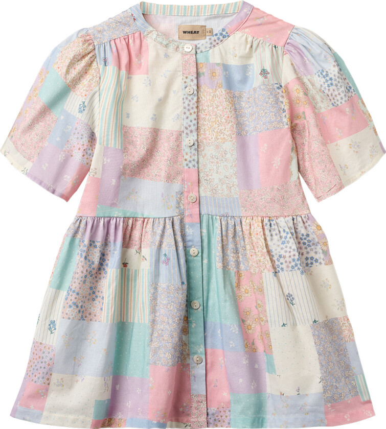 Bilde av Kjole - Annabelle - Patchwork Blomster - - 10 år (140) - Kjole