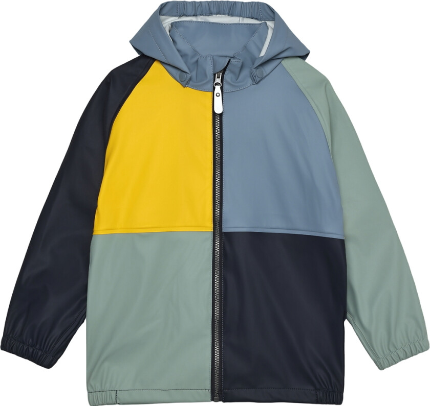 Regnjakke - PU - Motvind Blue - - 10 år (140) - Regnjakke