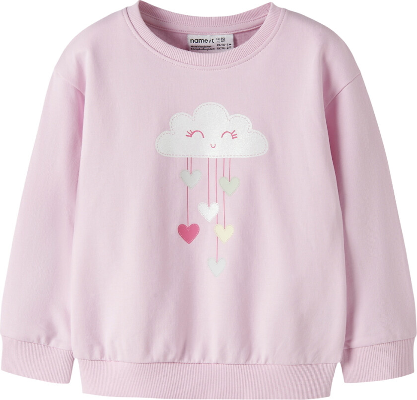 Genser - NmfVisus - Piruett/Sky Hearts - - 4 år (104) - Collegegenser