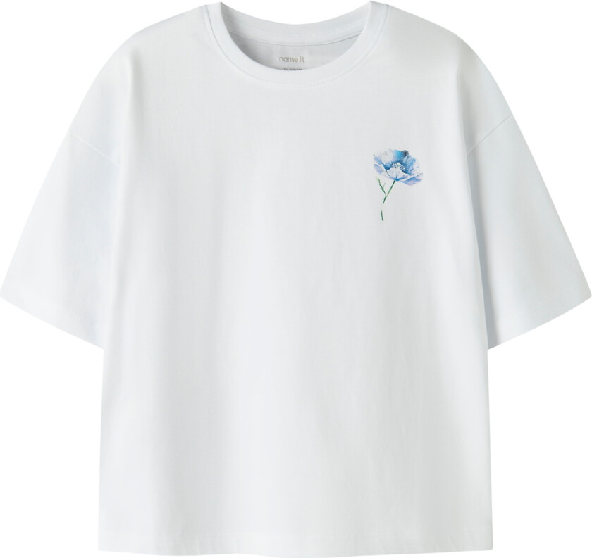 T-skjorte - NkfDarmilla - Bright White - - 7-8 år (122-128) - T-skjorte