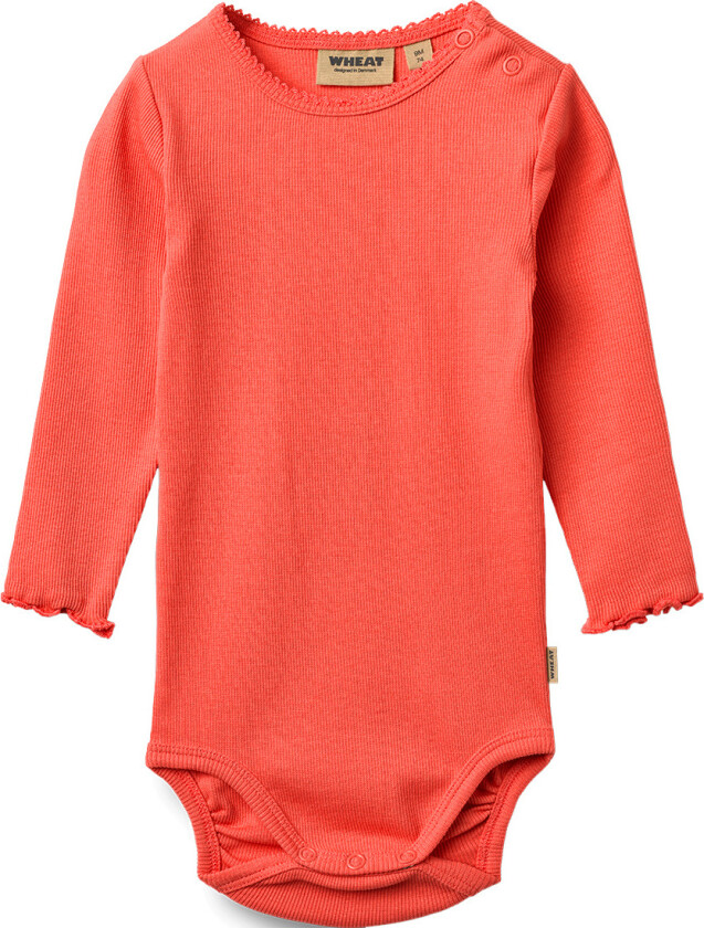 Body I/e - Rib - Regitze - Watermelon - - 2 år (92) - Langermet Body