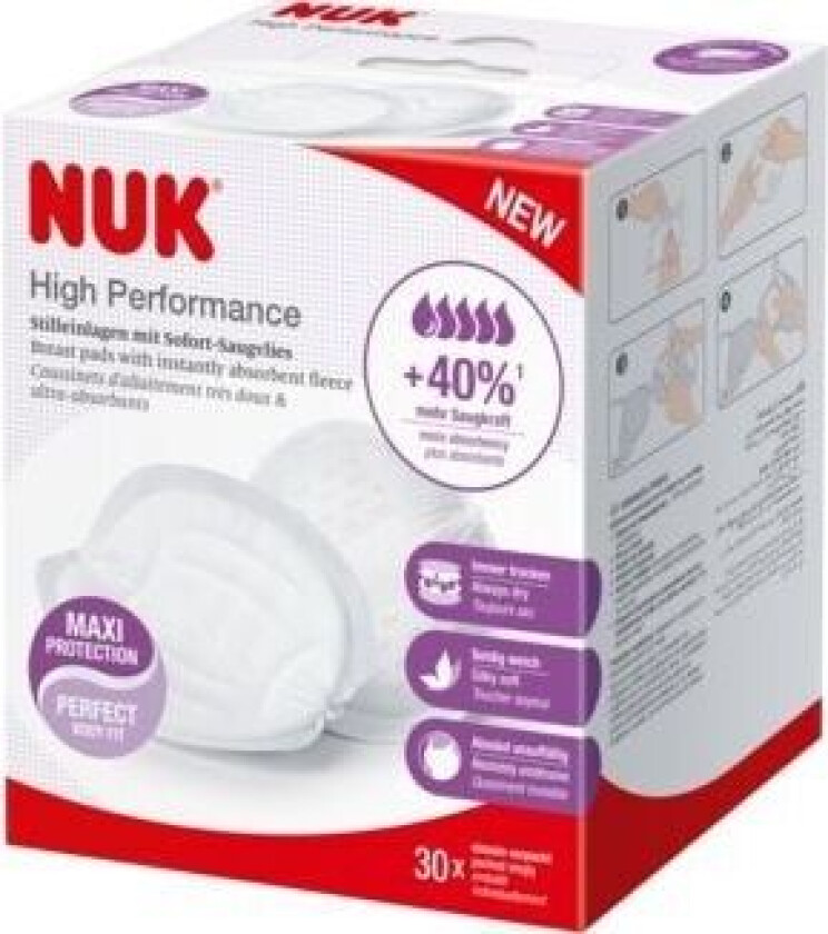 NUK High Performance ammeinnlegg - 30 stk 252134 Nuk