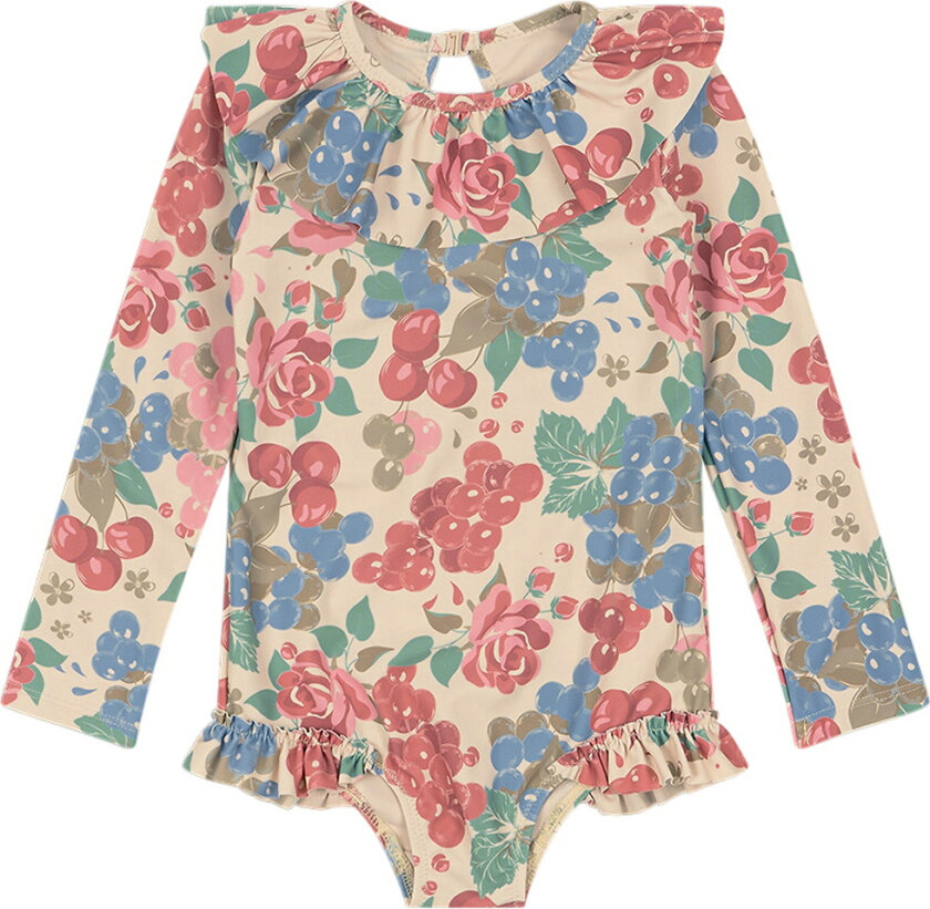 Badedrakt - Manuca - UV40+ - Bloomiedrue - - 5-6 år (110-116) - Badetøy
