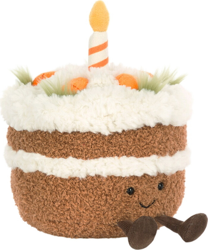 Kosedyr - 15x15 cm - Amuseables Gulrot Cake - - OneSize - Kosedyr