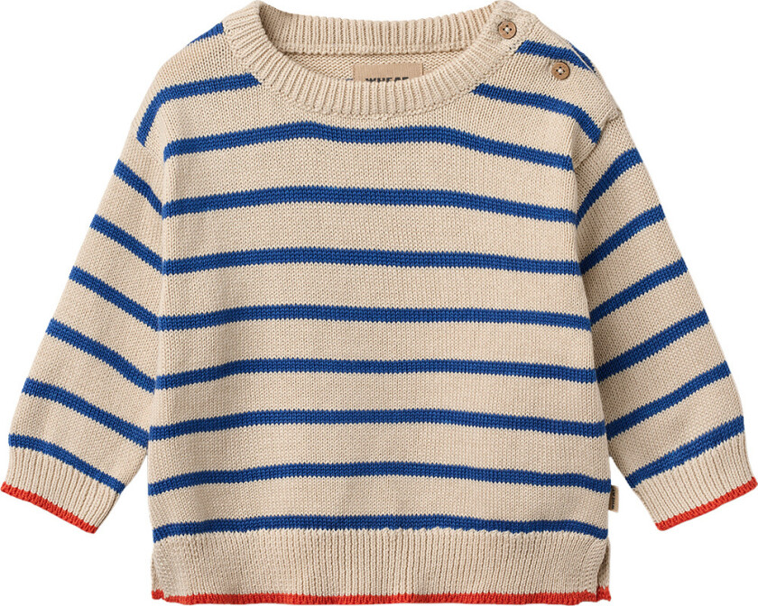 Bilde av Genser - Strikk - Morgan - True Blue Stripe - - 74 - Genser