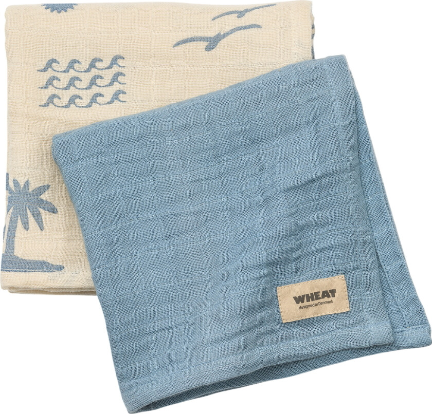 Stoffklutene - 2-pack - Kaya - Falmet Denim - - OneSize - Gulpeklut