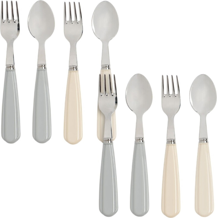 Barnebestikk - 8 Deler - Krem/Onyks - - OneSize - Bestikk