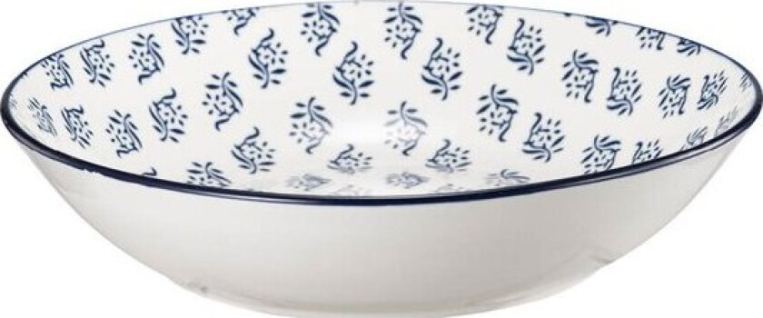 Sakura dyp tallerken 20 cm 80 cl hvit/blå