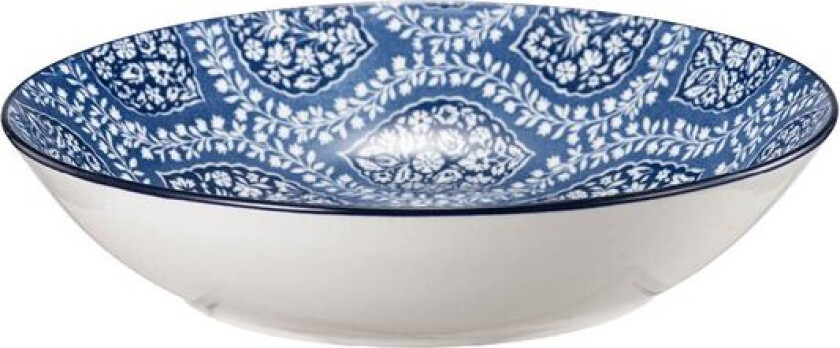 Sakura dyp tallerken 20 cm 80 cl blå/hvit