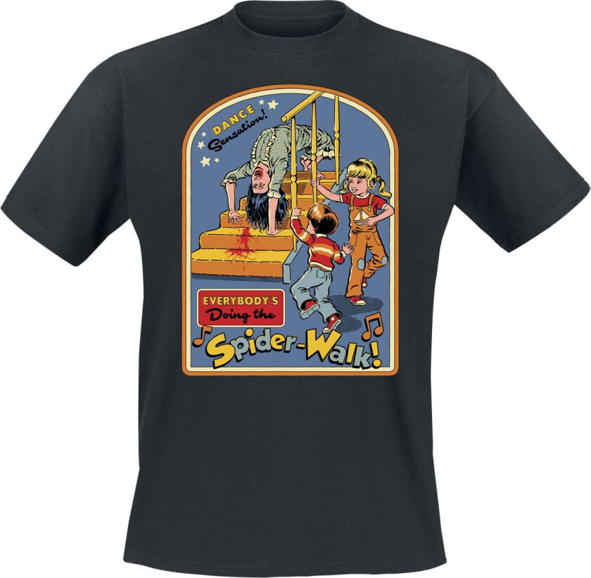 Fun T-skjorte - Everyones Doing The Spiderwalk - M til 3XL - Herrer - svart