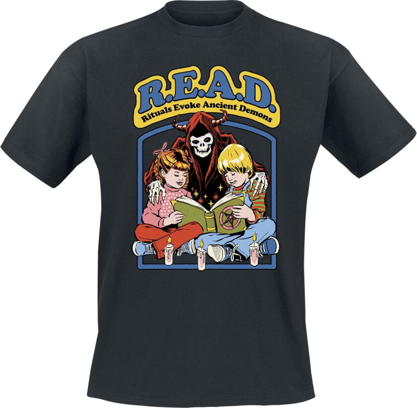 Fun T-skjorte - R.E.A.D - M til 3XL - Herrer - svart