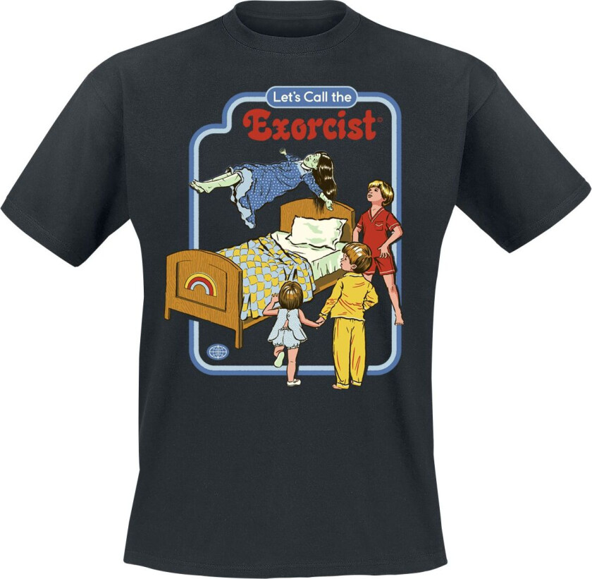 Fun T-skjorte - Let´s Call The Exorcist - M til 3XL - Herrer - svart