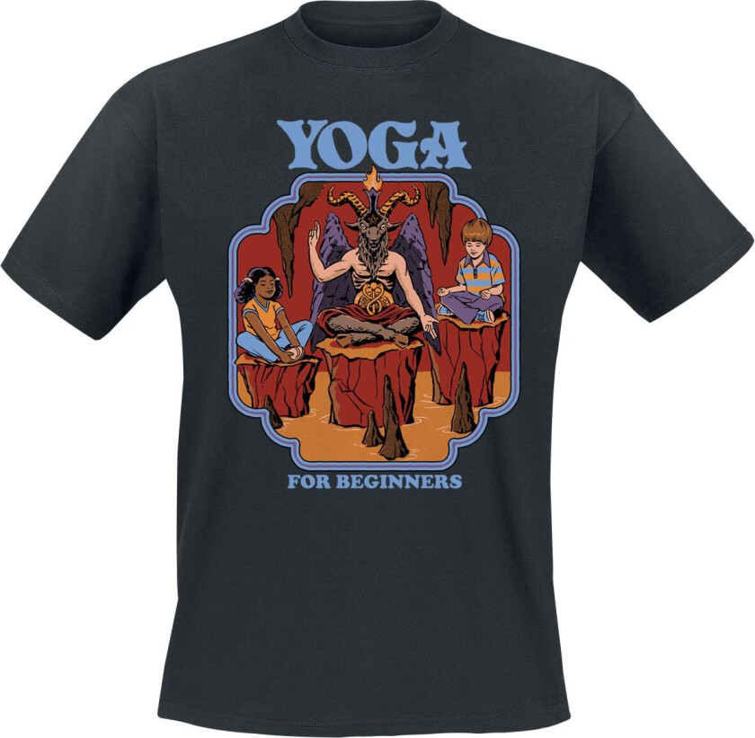 Fun T-skjorte - Yoga For Beginners - M til 3XL - Herrer - svart