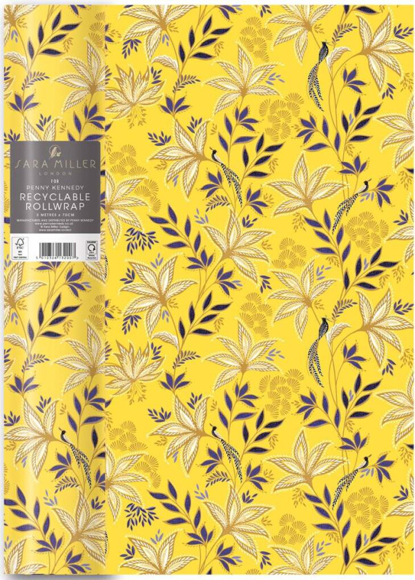Gavepapir 3M Sara Miller Botanic Gul