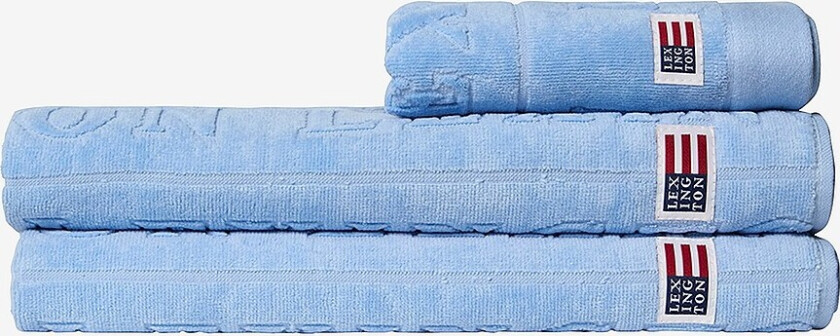 Håndkle Velour Jacquard Logo - Blå