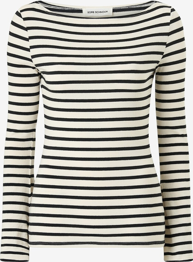 Topp CeceSW Boat-neck Long-sleeve - Hvit