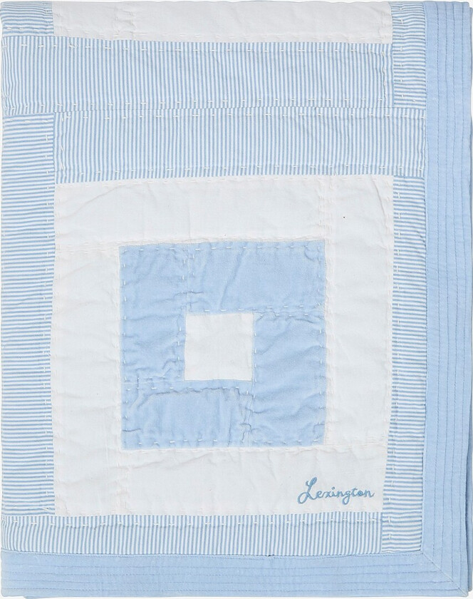 Bilde av Sengeteppe Quiltet Patchwork Bomull - Blå