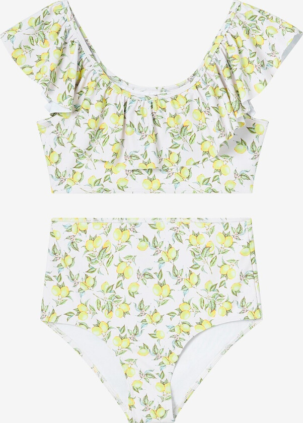 Bikinisett med volang - Gul