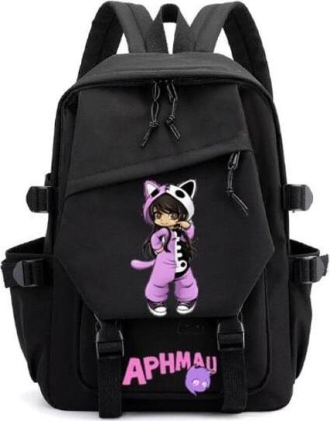 Aphmau ryggsekk barn ryggsekker ryggsekk 1 stk svart