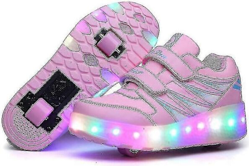 LED Rullesko for Barn - Lysende Sneakers med Usynlige Hjul, Gutter Jenter Sportssko med Blinkende Lys