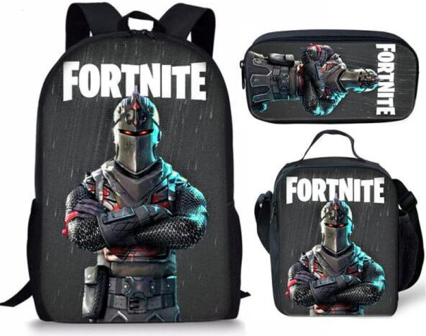 Fortnite Fortnite Ryggsekk Skoleveske Penal Lunch Bag Tredelt Sett