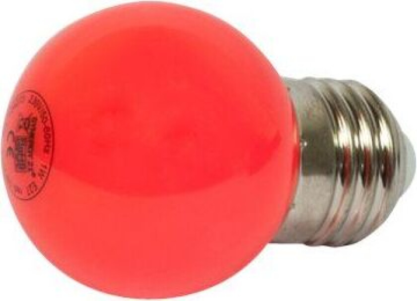 Synergy 21 - LED-lyspære - form: G45 - E27 - 1 W - klasse G - rød