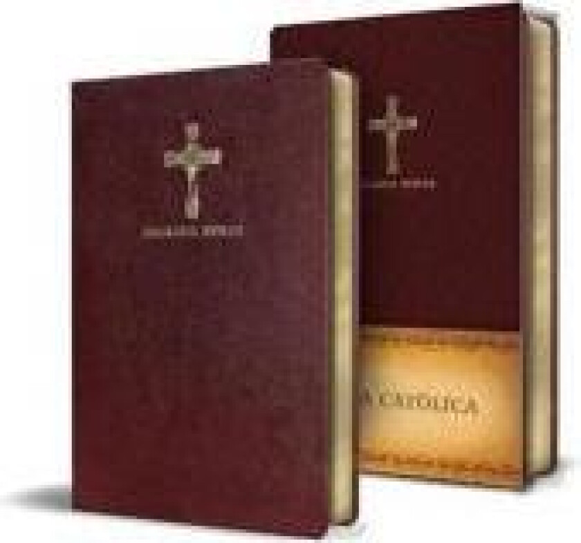 Biblia Católica en español. Símil piel vinotinto, tamaño compacto / Catholic Bible. Spanish-Language, Leathersoft, Wine, Compact