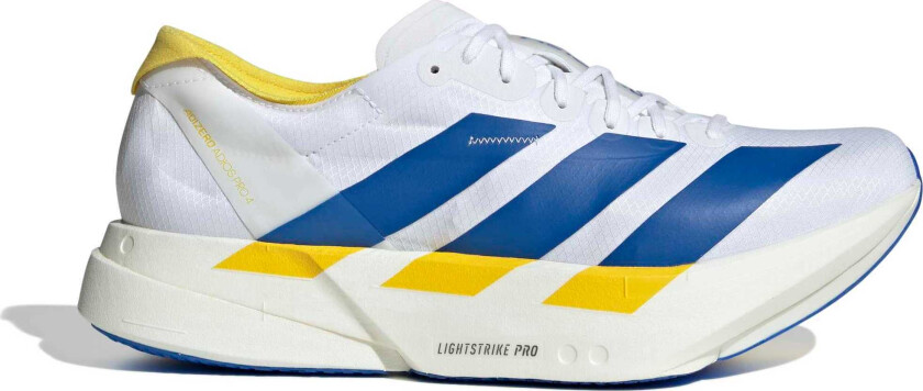 Men's Adizero Adios Pro 4 Cloud white/Blue/Yellow