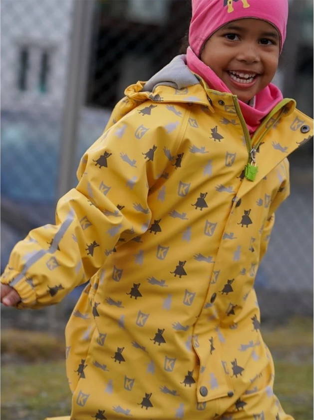 Heilårsregndress Hagl - Gul - Barn - Yttertøy