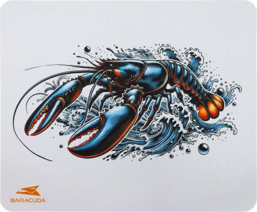 LOBSTER M Gaming Musematte – 300 x 250 mm – Hvit