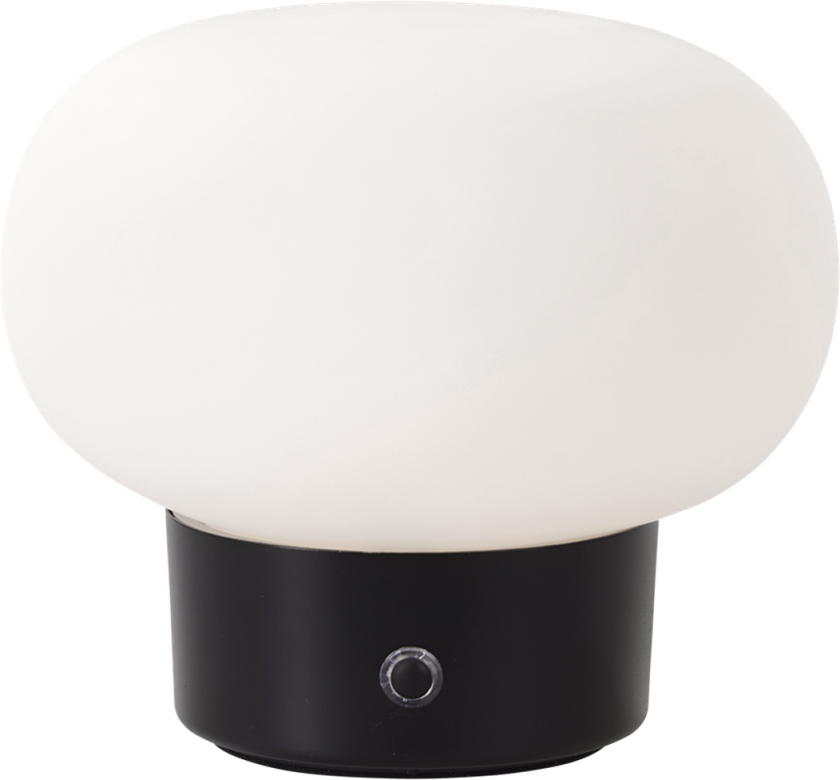 Amy bordlampe - Oppladbar - Hvit / Svart