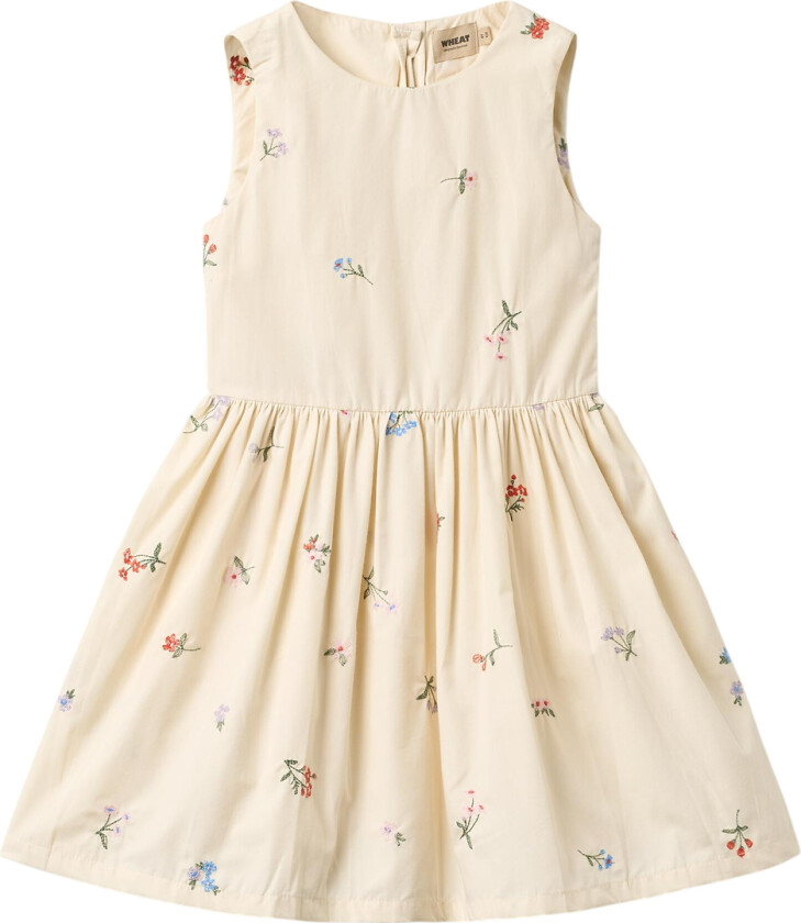 Bilde av Kjole - Thelma - Ivory Broderte blomster - - 7 år (122) - Kjole