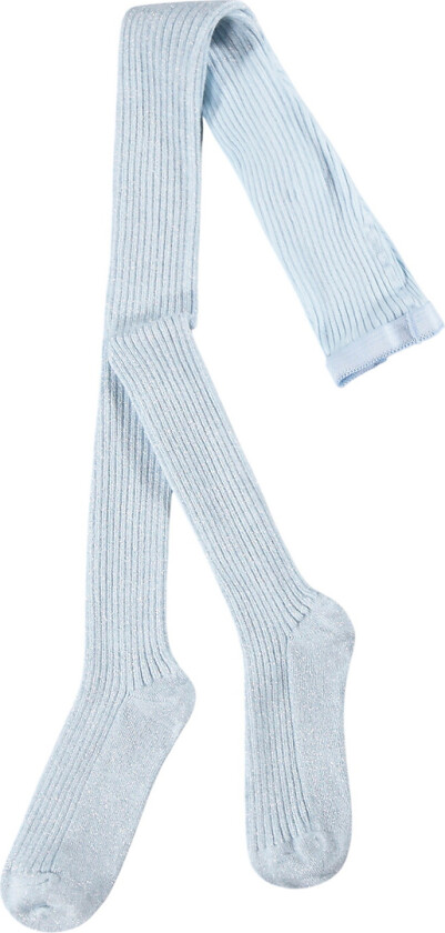 Strømpebukser - Glitter Rib - Morgen Sky - - 9-10 år (134-140) - Strømpebukser