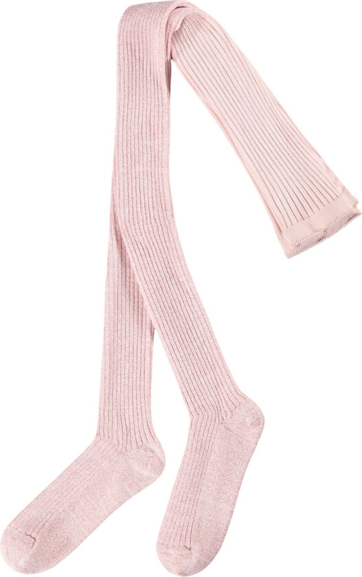 Strømpebukser - Glitter Rib - Cloud Rosa - - 9-10 år (134-140) - Strømpebukser