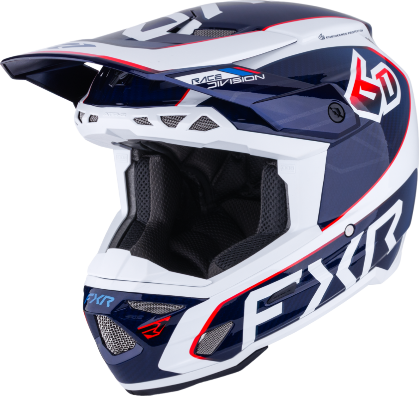 Bilde av Crosshjelm FXR 6D ATR-3 FIM 26 Hvit/rød/blåL